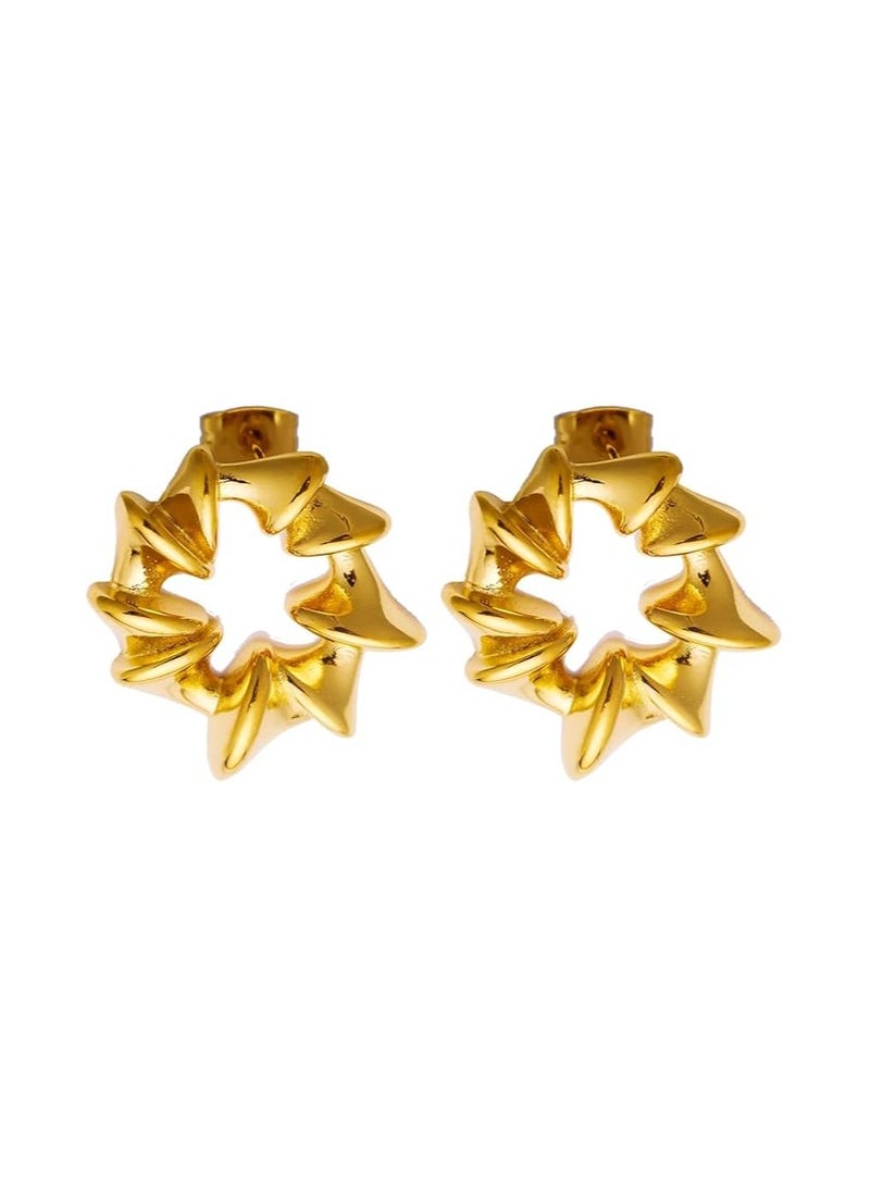 KAAF CREATIONS 18k Gold Plated Stainless Steel Earrings for Women and Girls. - Image 1