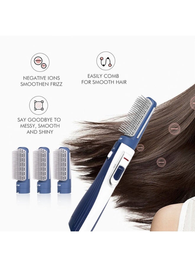 3-in-1 Multifunctional Hot Air Brush,Straightener, Curling Iron and Hairdryer with Interchangeable Attachments - Image 1