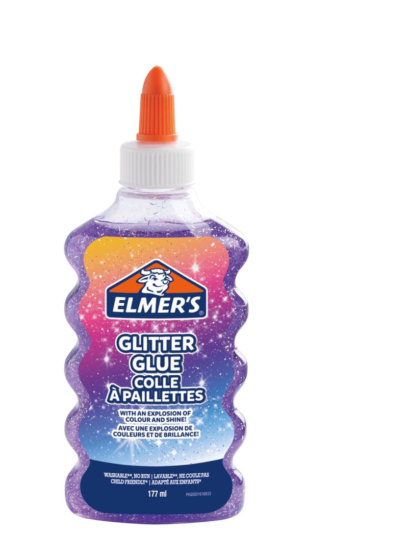 إلميرز غراء لامع قابل للغسل 177 مل أرجواني - Image 1