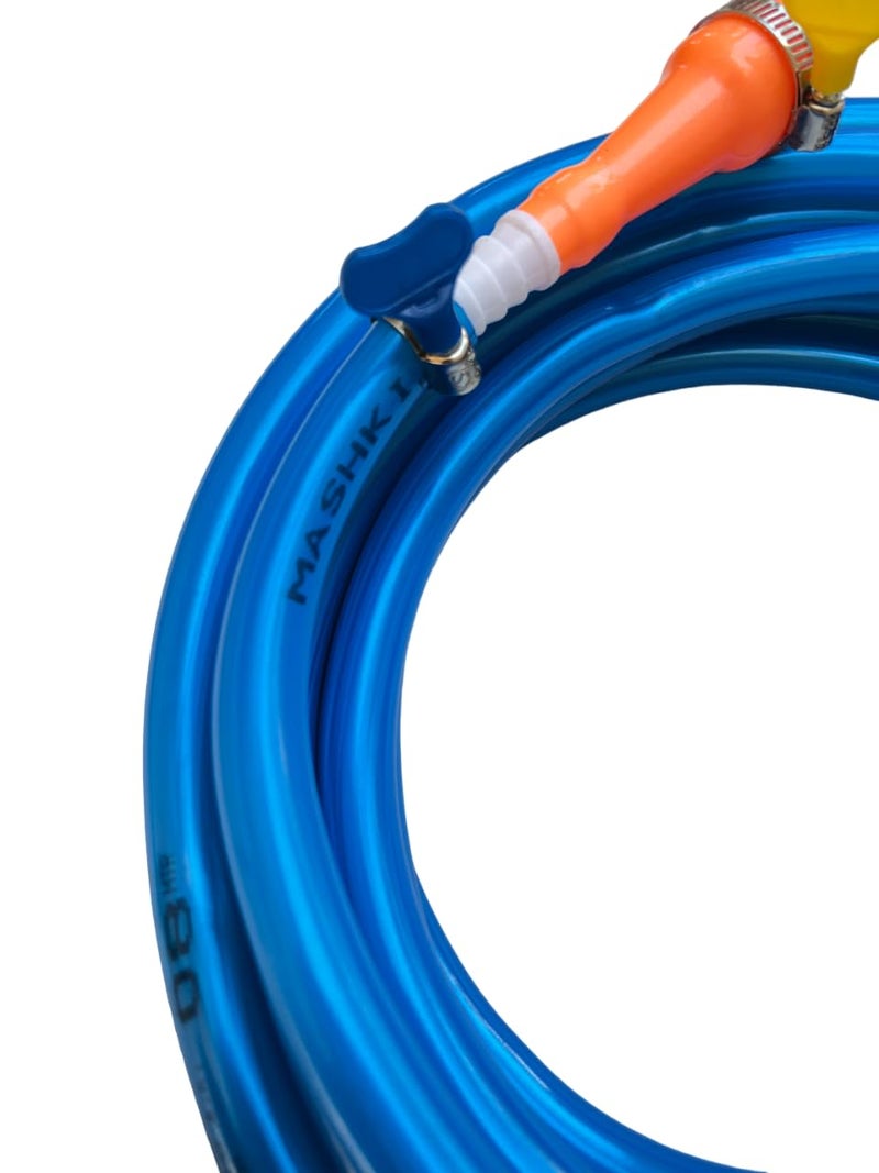 Mashki 1/2 Inch Flexible Water Pipe With Metal Water Sprayer For Gardening, Car Washing, Home Use Floor Clean Etc (10 Meter (32.5 Feet)) - Image 2