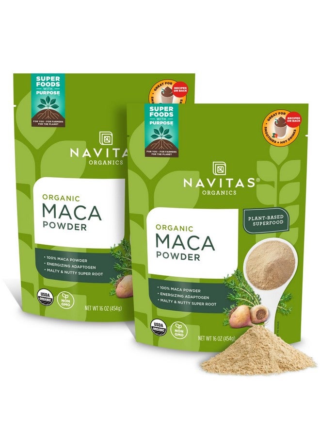Navitas Organics Navitas Organics Maca Powder, 16oz. (2-Pack), 181 Servings - Organic, Non-Gmo, Low Temp-Dried, Gluten-Free,Light Brown - Image 1