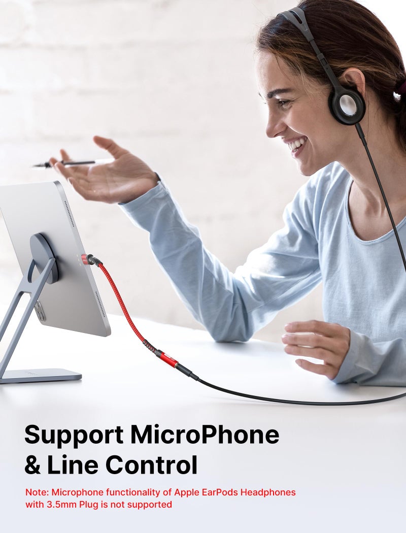 jsaux محول جاك سماعة رأس أنثوي USB Type C إلى 3.5 مم من JSAUX، كابل دنجلي صوتي USB C إلى Aux متوافق مع iPhone 15 Pro Max/15 Pro/15 Plus، Samsung Galaxy S23/S22/S21 Ultra، iPad Pro، Pixel - أحمر - Image 3