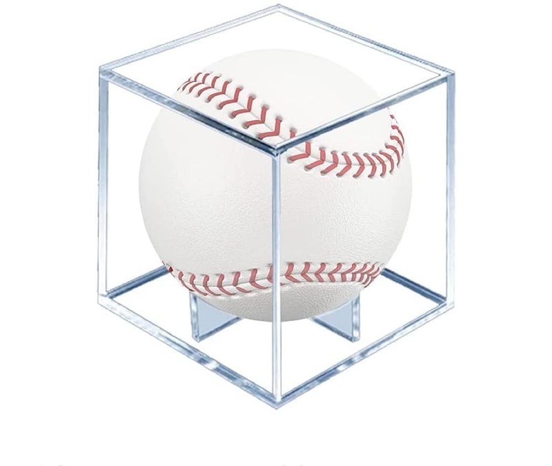 JARAGAR Jaragar Baseball Display Case 1 Pack UV Protected Sport Collectibles Baseball Holder Acrylic Cube Memorabilia Display Box Official Baseball Autograph Display Case for Official Size Baseball 