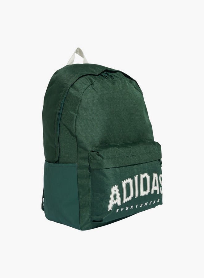 Adidas Logo Print School Backpack With Adjustable Shoulder Straps And Zip Closure - Image 2