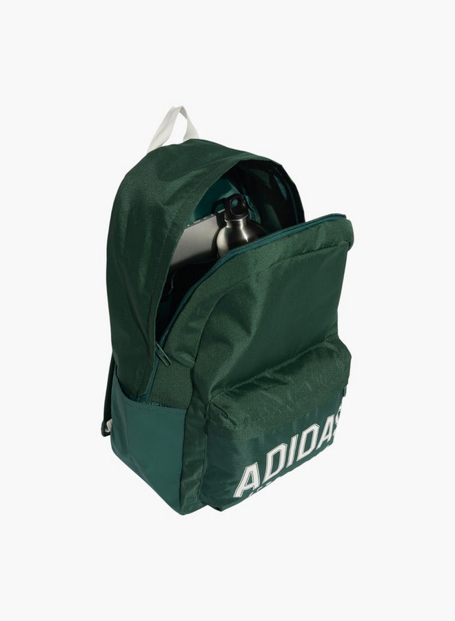 Adidas Logo Print School Backpack With Adjustable Shoulder Straps And Zip Closure - Image 3