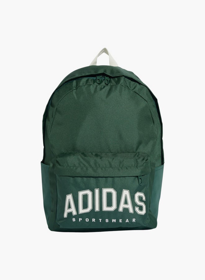 Adidas Logo Print School Backpack With Adjustable Shoulder Straps And Zip Closure - Image 1