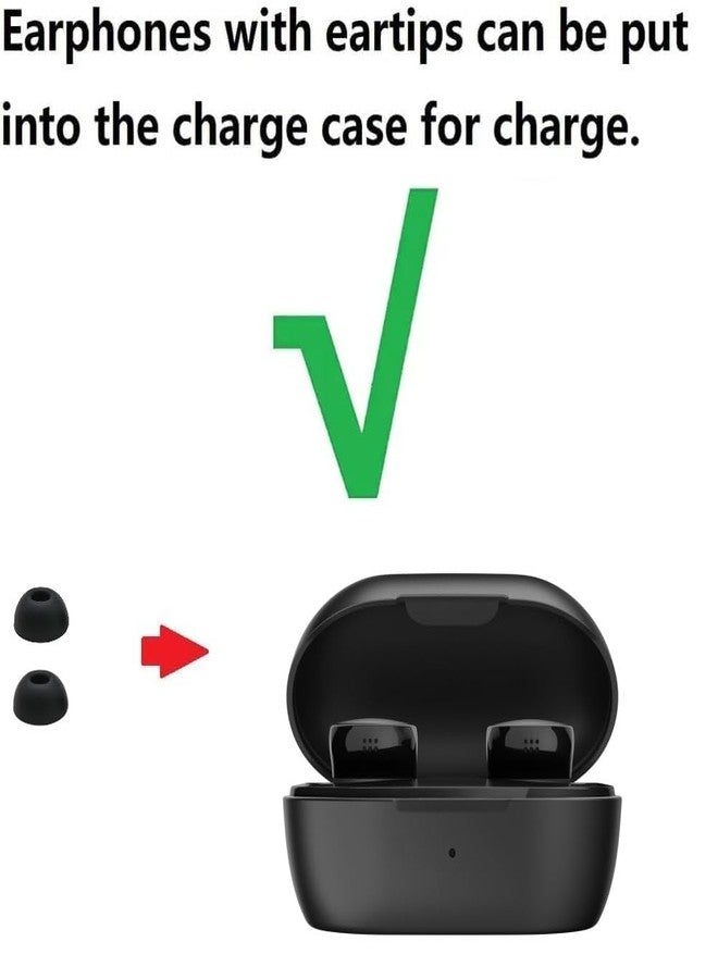 JNSA Replacement Earbuds Tips Silicone Ear Tips Compatible with Bose New QuietComfort Earbuds, Black, Earphones Eartips Earpads Ear Caps S/M/L 3 Size 6 Pairs,Black 803b - Image 3