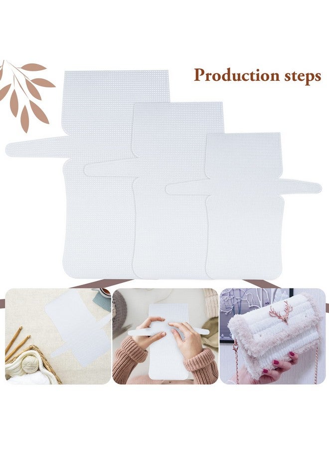 maycreate MAYCREATE 3Pcs Mesh Clear Plastic Canvas Sheets With 100 Clips Crossbody Diy Sewing Bag Form Cross Stitch Plastic Plate For Diy Crafts, Acrylic Yarn Crafting Knit Crochet Projects, Modern, White  - Image 4