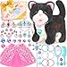 Tagitary Plush Cat Toy Can Repeats What You SayStuffed Interactive Cat Talking Musical Toys with Princess Pretend Jewelry Toy Kids Dress Up Play Set Christmas Birthday Gift Party Favors for Toddlers - Image 2