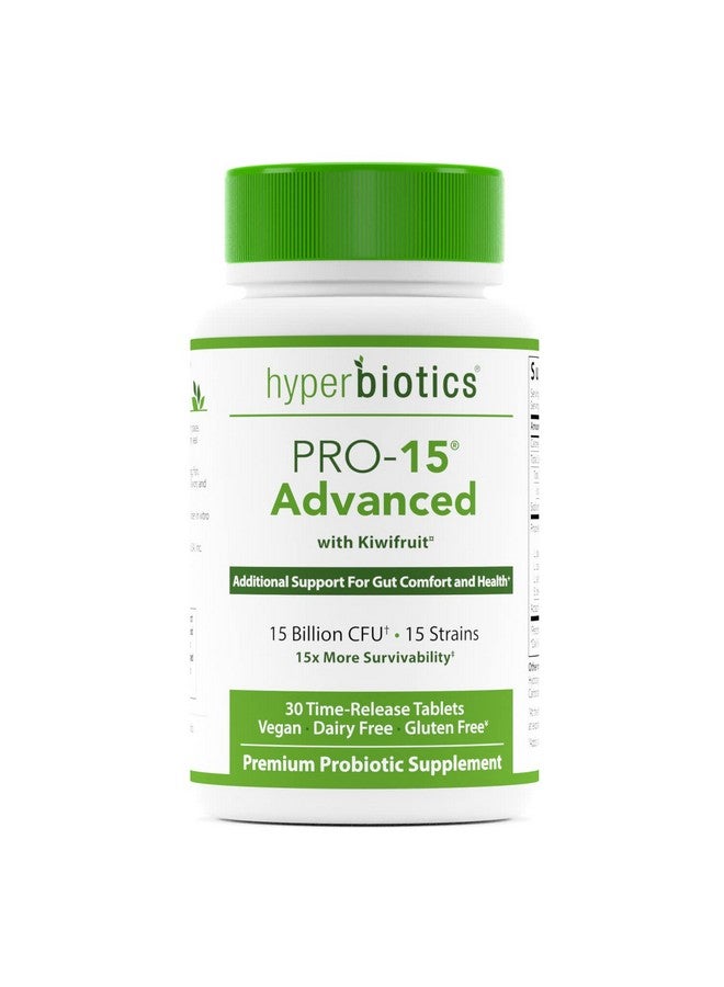 Hyperbiotics Pro 15 Advanced Probiotic Supplement  Time Release Tablets  Probiotics For Women Men Adults  Digestive  Immune Support  Vegan Dairy  Gluten Free  30 Count - Image 2