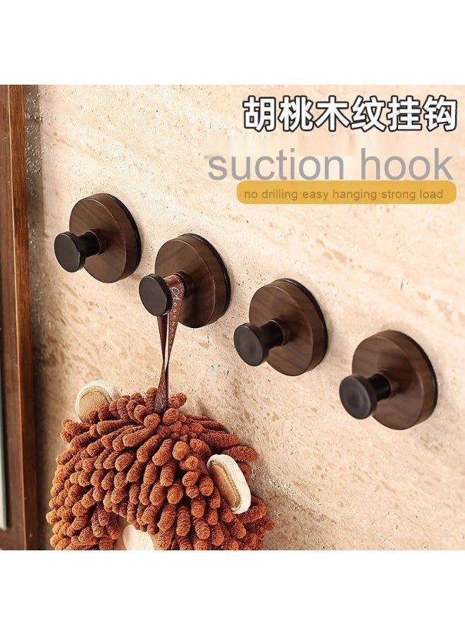 NeeMee Walnut Wood Water Transfer No-Drill Hook - Vintage Style Coat and Hat Hook - Image 2