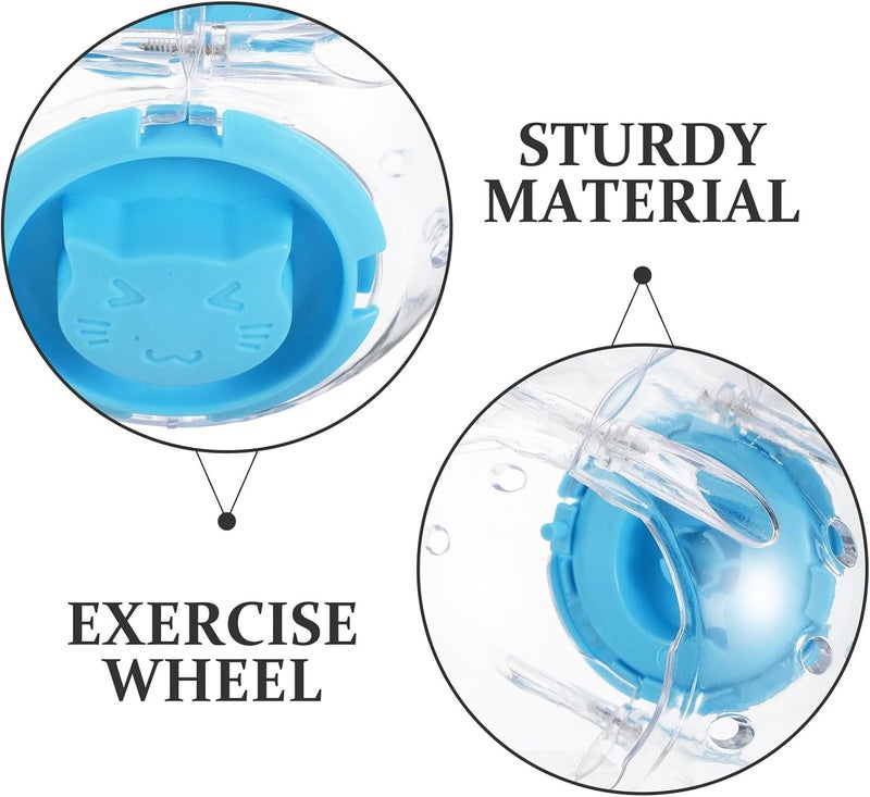 GALPADA Hamster Exercise Wheel Ball 12cm Silent Small Animal Activity for Hamsters Gerbils Pet Fitness Rolling Blue - Image 3