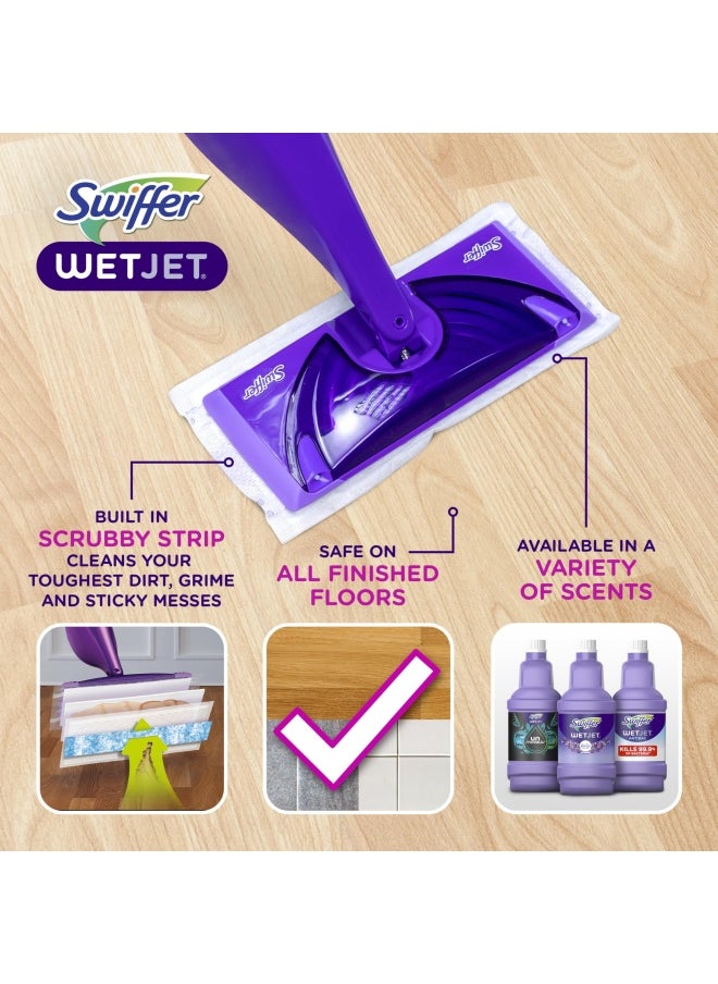 Wetjet Hardwood And Floor Spray Mop Cleaner Starter Kit Includes 1 Power Mop 10 Pads Cleaning Solution Batteries