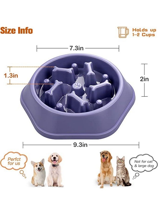 وعاء طعام بطيء مضاد للاختناق للكلاب، وعاء تفاعلي لمنع الانتفاخ، وعاء طعام غير قابل للانزلاق للكلاب | وعاء ألغاز للكلاب (اللون حسب المتوفر) - Image 2