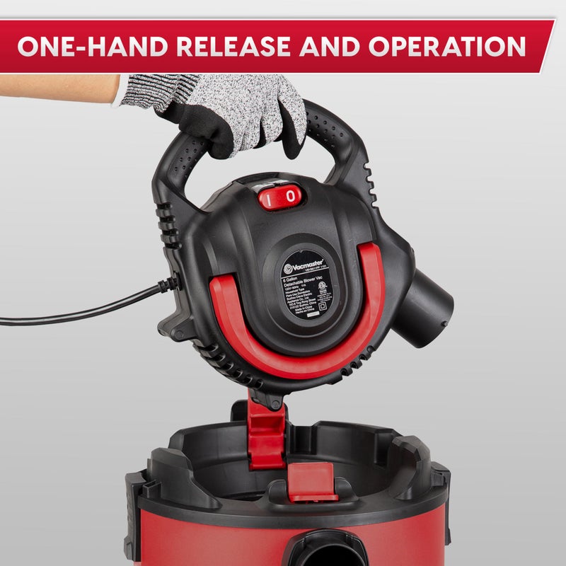 Vacmaster Wet/Dry Vacuum with Detachable Blower 6 Gallon 5 Peak HP-VBVB611PF 1101 - Image 3