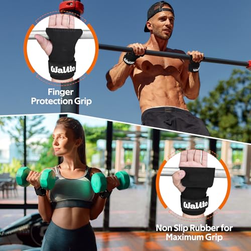 WALITO Weight Lifting Wrist Strap, Double Leather Weightlifting Wrist Straps for Gym Strength Training, Neoprene Padded Wrist Wraps - for Men & Women (Pair) - Image 4