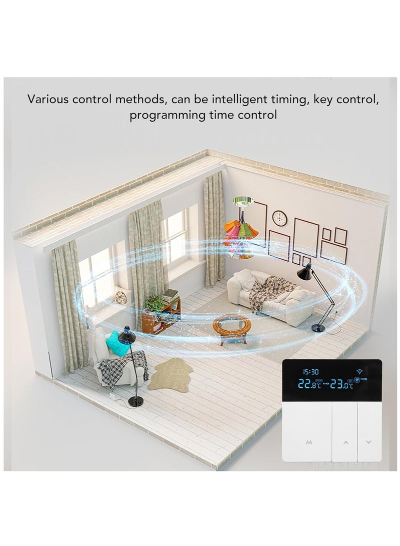 Zikra Smart Thermostat Programmable Digital Temperature Controller with WiFi, Advanced LCD Display, APP Remote Control, Sleek Modern Design, Suitable for Various Locations - Enhanced Climate Control - Image 3