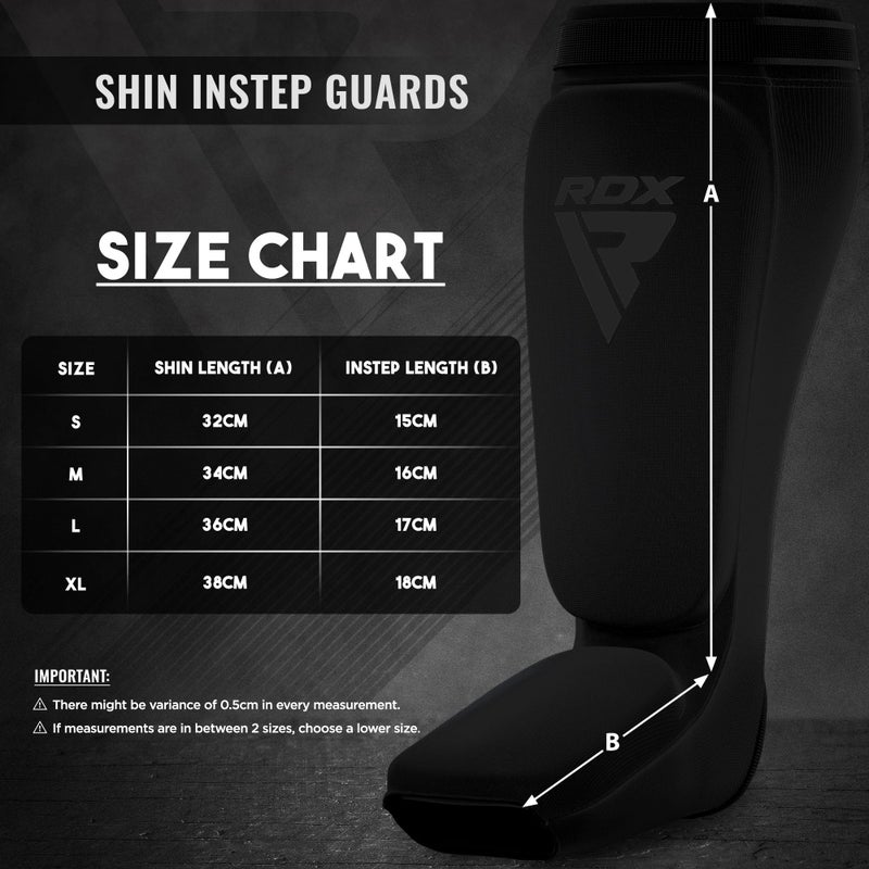 RDX Shin Guards Kickboxing Muay Thai, SATRA Approved, MMA Leg Instep Protection Pads, Sparring Training Martial Arts Boxing, Elasticated Padded Protector, Karate BJJ Taekwondo Gear, Men Women - Image 4