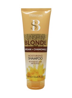 Sunshine Blonde Extra Moisturizing Shampoo 250ml With argan and chamomile Rehydrates brightens and enhances natural and colour treated blondes