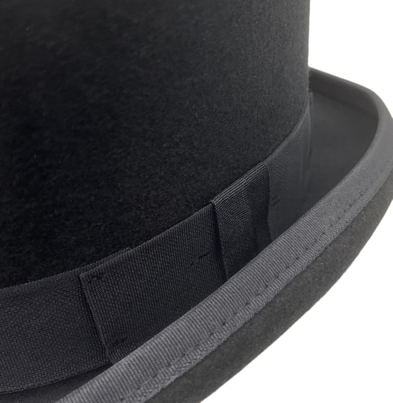 Willheoy Wool Top Hat for Men Satin Lined Topper Hat Black Mens Tophat Christmas Costume Cap - Image 3