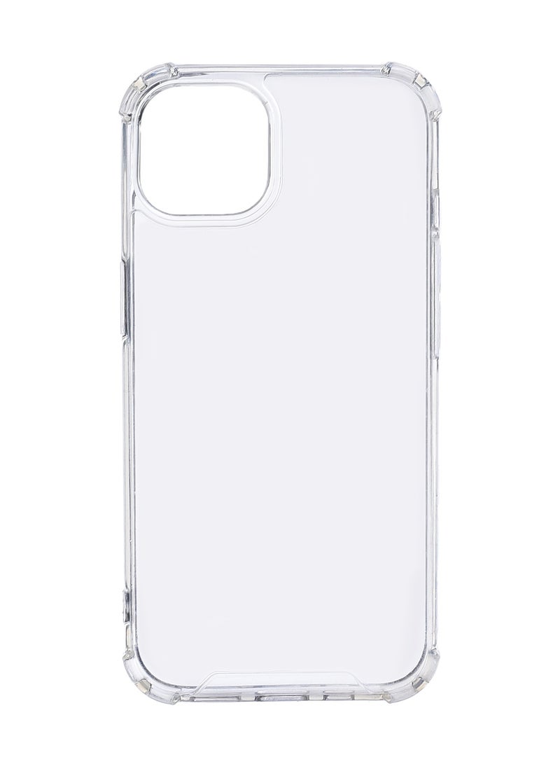 غطاء حماية خلفي سيليكون لهاتف ايفون 13 مع حواف مضادة للكسر وأمان - شفاف - Image 1