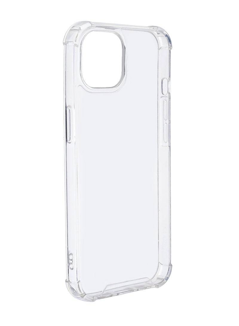 غطاء حماية خلفي سيليكون لهاتف ايفون 13 مع حواف مضادة للكسر وأمان - شفاف - Image 2