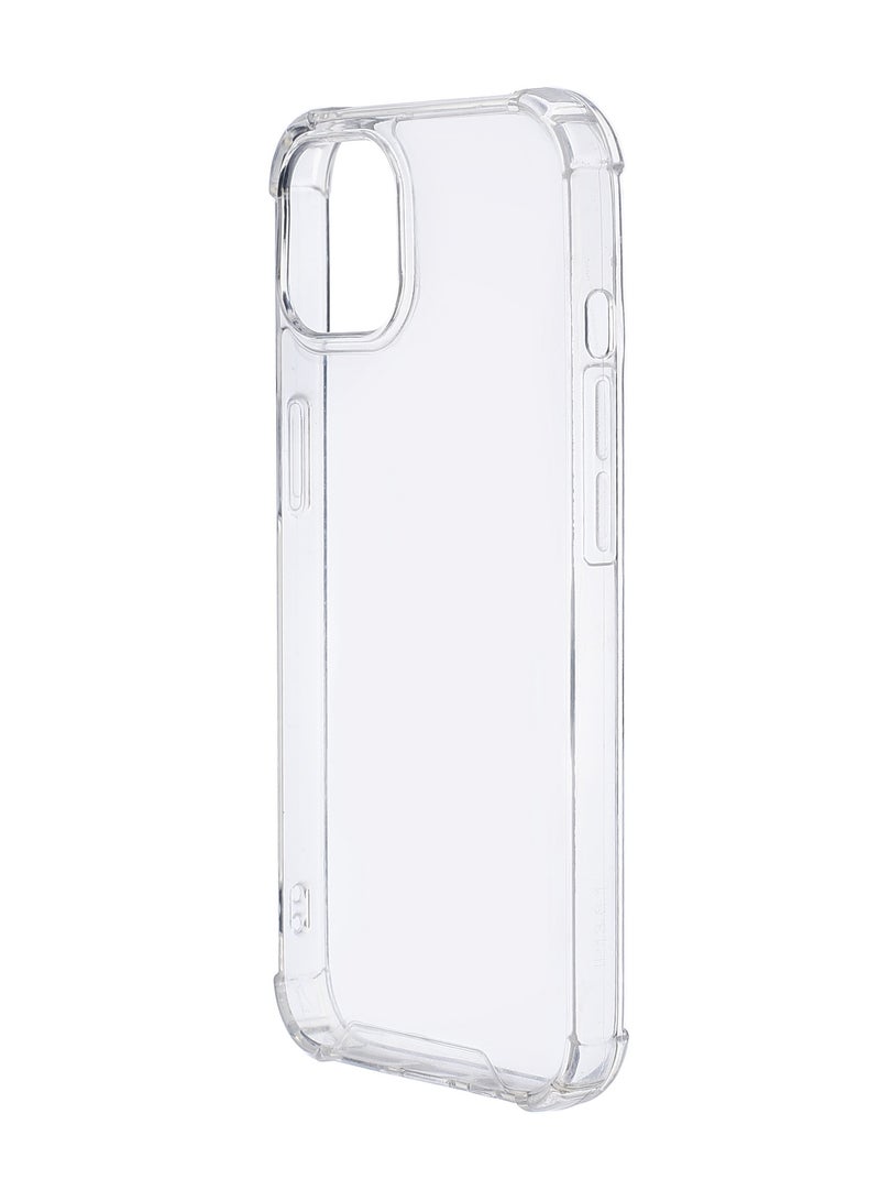 غطاء حماية خلفي سيليكون لهاتف ايفون 13 مع حواف مضادة للكسر وأمان - شفاف - Image 3