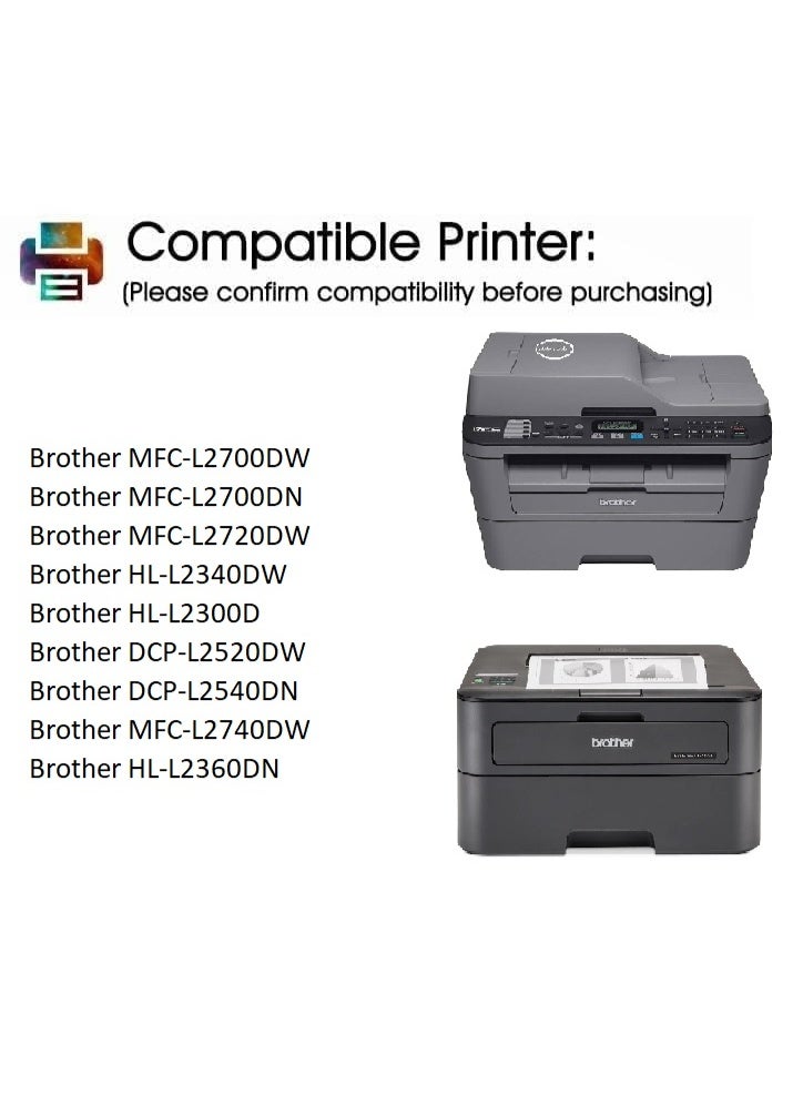 DR-2300 Black Drum Unit Replacement For Brother HL L2300, L2340DW, L2360DN, L2365DW MFC L2700DNR, 2700DN, 2700DW, L2720DW, L2740DW DCP L2500D, L2520DW, L2540DN (Black) - Image 5