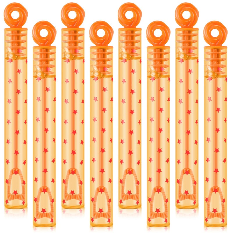 Rotatingpals 32 Pcs Red Star Print Bubble Wands Orange Bubble Wands for Party Favors Adult Summer Activity Birthday Gifts Carnival Easter Goody Bag Stuffers Wedding Supplies - Image 3