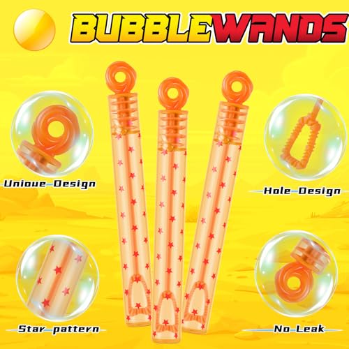 Rotatingpals 32 Pcs Red Star Print Bubble Wands Orange Bubble Wands for Party Favors Adult Summer Activity Birthday Gifts Carnival Easter Goody Bag Stuffers Wedding Supplies - Image 5