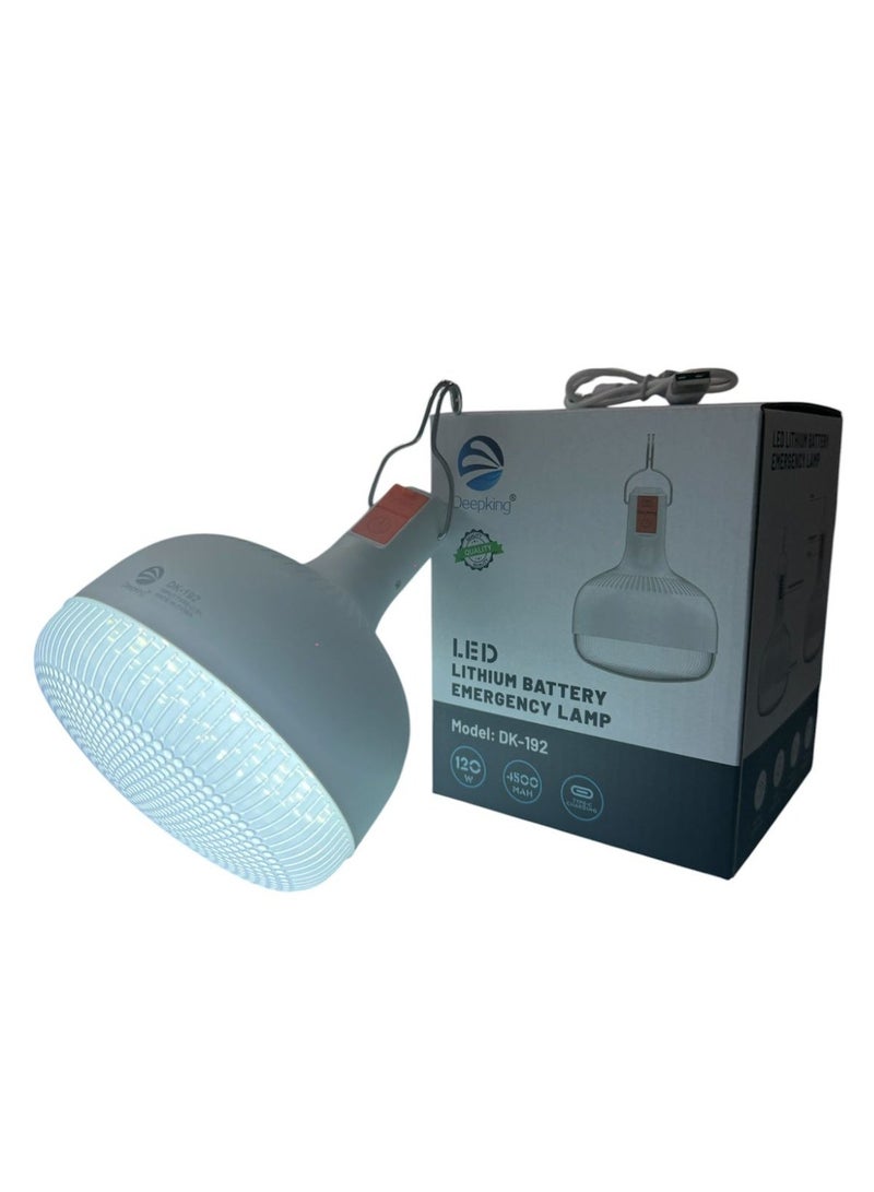 DEEPKING LED Lithium Battery Emergency Lamp, 120W, 1500mAh, Type C Charging, Model DK-192 - Image 4