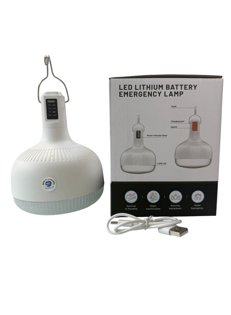 DEEPKING LED Lithium Battery Emergency Lamp, 120W, 1500mAh, Type C Charging, Model DK-192 - Image 1