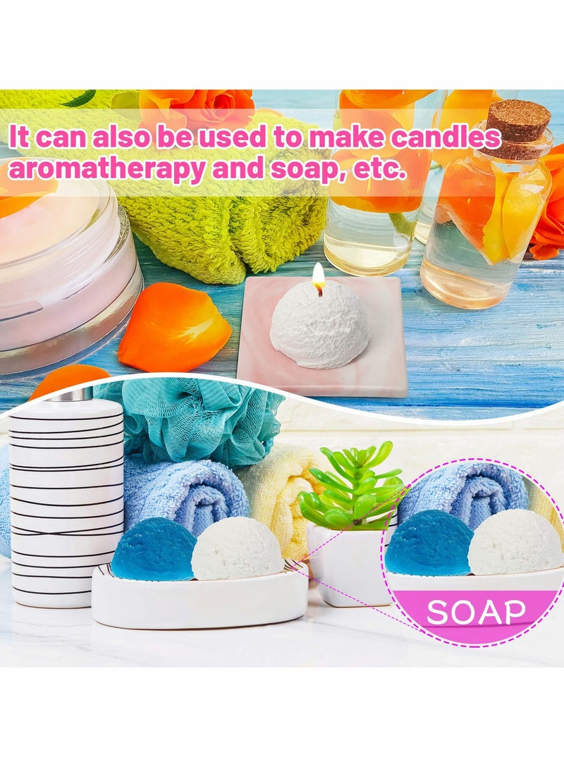 SOLARAE Ice Cream Ball Shape Molds, Silicone 3D Mold for Cookie Pastry Soap Candle Clay Aromatherapy Plaster, Wedding Cake Chocolate Dessert Pudding Mousse Decor DIY Kitchen Baking (3pcs) - Image 3