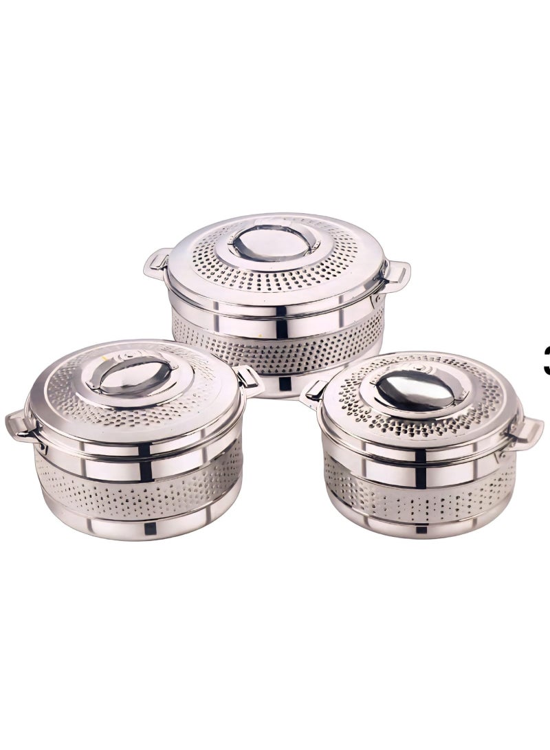 رويال كاميل طقم حافضات رويال كيمل  الطعام الأصلية المصنوعة من الفولاذ المقاوم للصدأ من رويال كاميل، عالية الجودة ومثالية لتخزين الأطعمة  طقم 3 قطع 3000/2000/4000ml - Image 2