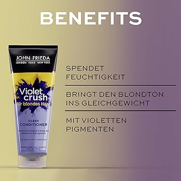 John Frieda Violet Crush for Blondes Toning Conditioner for Blonde Hair Purple Conditioner for Blondes 250 ml - Image 4