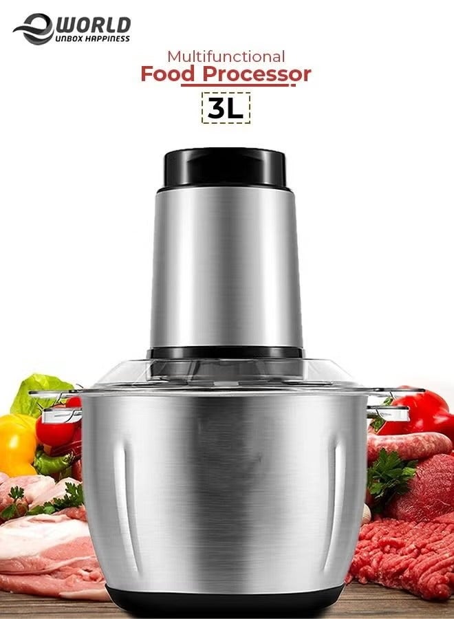 Eworld Electric Meat Chopper and Grinder, Stainless Steel Food Processor for Vegetable and Fruits 3L - Image 1