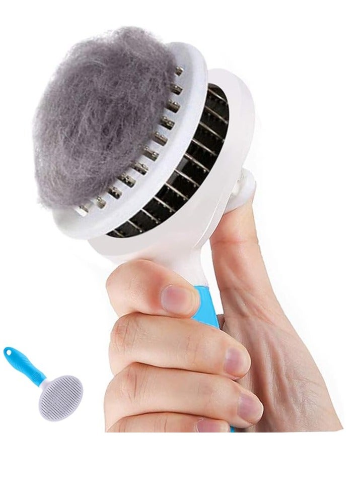 Generic Cat brush, self cleaning slicker brushes for shedding and grooming removes loose undercoat, mats and tangled hair grooming comb for cats dogs brush massage-self cleaning  - Image 1