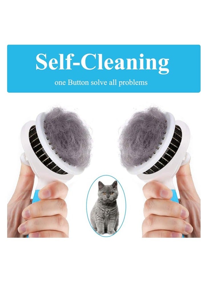 Generic Cat brush, self cleaning slicker brushes for shedding and grooming removes loose undercoat, mats and tangled hair grooming comb for cats dogs brush massage-self cleaning  - Image 3