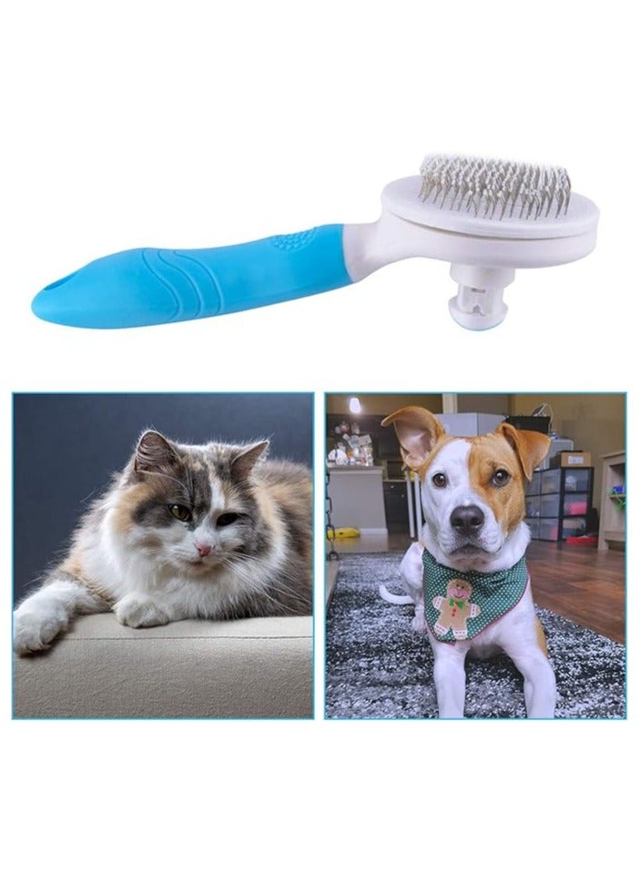 Generic Cat brush, self cleaning slicker brushes for shedding and grooming removes loose undercoat, mats and tangled hair grooming comb for cats dogs brush massage-self cleaning  - Image 4