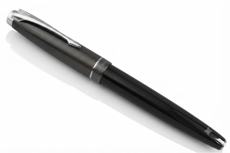 Parker 100 Cobalt Black Rollerball Pen, Silver Trim ST, Luxury Classic Vintage Collectible - Image 1