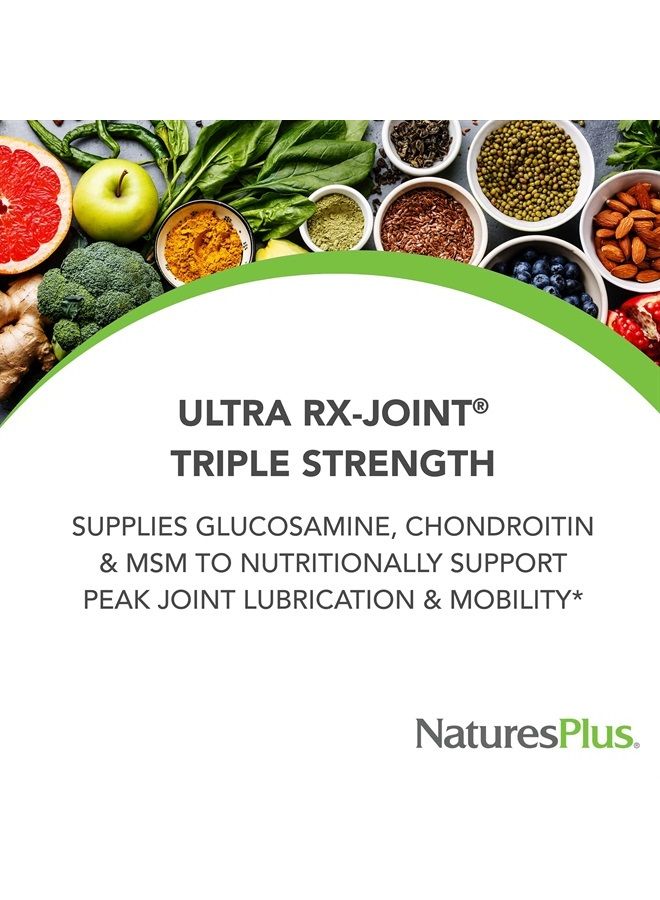 Nature's Plus ناتشرز بلس أدفانسد ثيرابيوتيكس تريبل سترينغث ألترا Rx-جوانت، توصيل ممتد - 120 قرص - جلوكوزامين/كوندرويتين/MSM - دعم مفاصل عالي الفعالية - خالي من الغلوتين - 30 حصة - Image 2