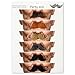 Mustaches Self Adhesive Fake Mustache Mix Novelty False Facial Hair Value Pack 6pcs - Image 3