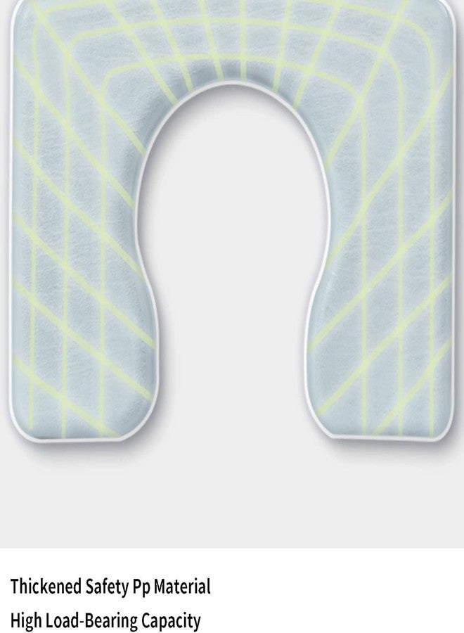 Kitwe كرسي مساعدة على استخدام المرحاض من كيتوي، مانع للانزلاق، مناسب للجلوس القرفصاء، ذو لوحة عريضة، رمادي اللون، مناسب للبالغين. عبوة من قطعة واحدة. - Image 4