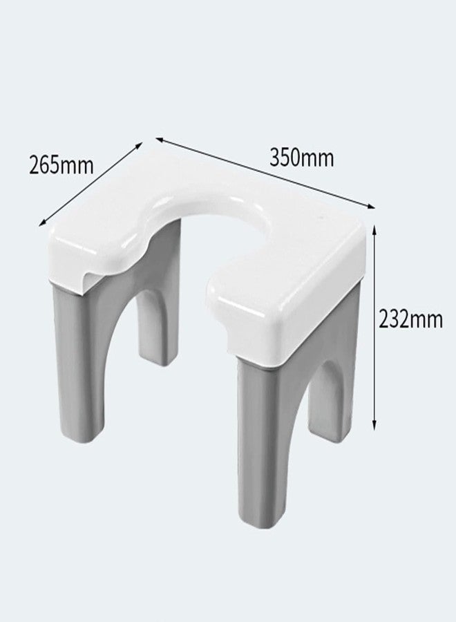 Kitwe كرسي مساعدة على استخدام المرحاض من كيتوي، مانع للانزلاق، مناسب للجلوس القرفصاء، ذو لوحة عريضة، رمادي اللون، مناسب للبالغين. عبوة من قطعة واحدة. - Image 2