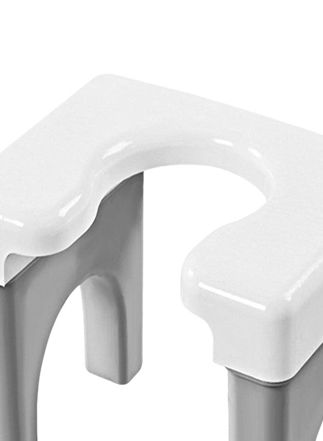 Kitwe كرسي مساعدة على استخدام المرحاض من كيتوي، مانع للانزلاق، مناسب للجلوس القرفصاء، ذو لوحة عريضة، رمادي اللون، مناسب للبالغين. عبوة من قطعة واحدة. - Image 3