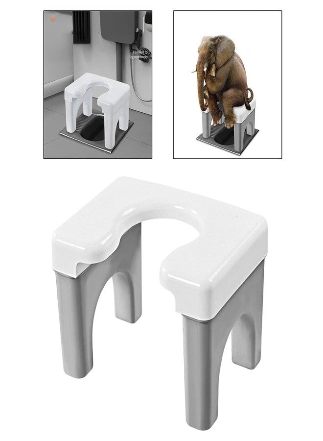 Kitwe كرسي مساعدة على استخدام المرحاض من كيتوي، مانع للانزلاق، مناسب للجلوس القرفصاء، ذو لوحة عريضة، رمادي اللون، مناسب للبالغين. عبوة من قطعة واحدة. - Image 5