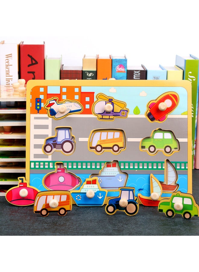 Children's Wooden Jigsaw Puzzle Board Building Blocks Children's Early Education Baby Educational Toys Digital Cognitive Clutch-Color:Journey To The West Cognitive Board - Image 3