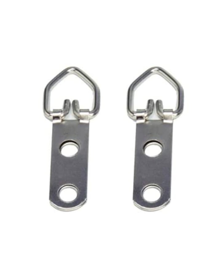 Framing Hardware Durable Iron D Ring Picture Hangers 10 Pack With Screws Rust Proof D Ring Hangers For Mounting Photo Frames Paintings And More Strong Picture Frame Hardware 2 Holes