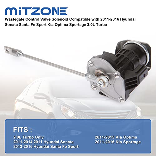 MITZONE صمام التحكم في صمام التفريغ توربو MITZONE متوافق مع 2011-2016 هيونداي سوناتا سانتا في سبورت كيا أوبتيما سبورتاج 2.0 لتر توربو استبدال 39400-2G700 - Image 2