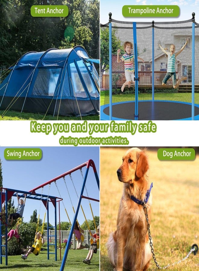 Fabulas Ground Anchors Screw in, 18 Inch Heavy Duty Swing Set Ground Anchor Kit 6 Pack, Spiral Earth Anchors Trampoline Stakes High Wind Metal Auger Anchor for Dog Sheds Tent Carports Camping - Image 5